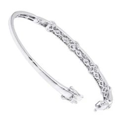Luxurman Unique Stackable Diamond Bangle Bracelet For Women 14K White Gold 2ct -H'Hen Sale Store luxurman unique stackable diamond bangle bracelet for women in 14k gold 2ct backwh