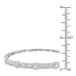 Luxurman Unique Stackable Diamond Bangle Bracelet For Women 14K White Gold 2ct -H'Hen Sale Store luxurman unique stackable diamond bangle bracelet for women in 14k gold 2ct rulerwh