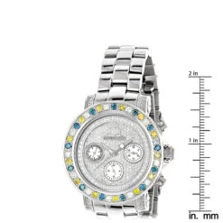 Luxurman Ladies Color Diamond Watch 2.75ct -H'Hen Sale Store luxurman watches ladies color diamond watch 275ct p 46265 ruler