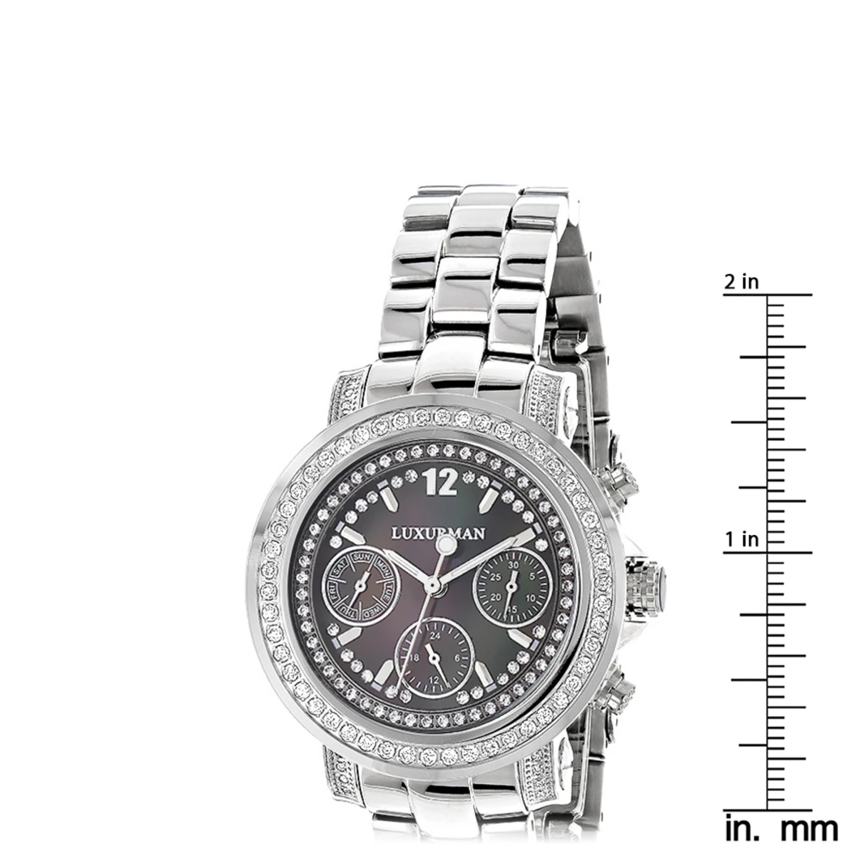Luxurman Ladies Diamond Watch 2ct 7 Luxurman Ladies Diamond Watch 2ct - Image 5