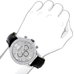 Men's Diamond Watch 3 Carat Swiss Mvt Black Leather Band Luxurman Liberty 9 Men's Diamond Watch 3 Carat Swiss Mvt Black Leather Band Luxurman Liberty -H'Hen Sale Store luxurman watches mens diamond watch 2ct p 35308 5a65d71c5e741