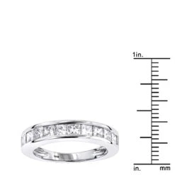 Luxurman 1 Row Princess Cut Diamond Wedding Band 1.6ct G/VS 14K White Gold 13 Luxurman 1 Row Princess Cut Diamond Wedding Band 1.6ct G/VS 14K White Gold -H'Hen Sale Store luxurman wedding rings 1 row princess cut diamond band 16ct gvs 14k gold rulerwh