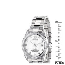 Luxurman Swiss Quartz Women's Diamond Watch Stainless Steel Band Tribeca -H'Hen Sale Store luxurman womens diamond watch stainless steel tribeca15ct ruler