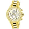Luxurman Yellow Gold Tone Men's Diamond Watch 0.2ct Swiss Quartz Metal Band -H'Hen Sale Store luxurman yellow gold tone mens diamond watch 02ct 1