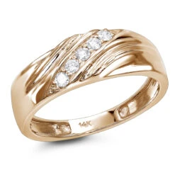 Men's 14K White Gold 5 Stone Diamond Wedding Band 0.20ct 10 Men's 14K White Gold 5 Stone Diamond Wedding Band 0.20ct -H'Hen Sale Store mens 14k 5 stone diamond wedding band 020ct p 22527 ro