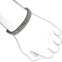 Men's 3 Row Black Diamond Bracelet 0.5ct In Sterling Silver 8 Men's 3 Row Black Diamond Bracelet 0.5ct In Sterling Silver -H'Hen Sale Store mens 3 row black diamond bracelet 062ct in sterling silver 3