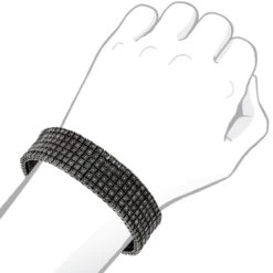 Men's 6 Row Black Diamond Bracelet 1.35ct Sterling Silver -H'Hen Sale Store mens 6 row black diamond bracelet 135ct sterling silver p 49194bod