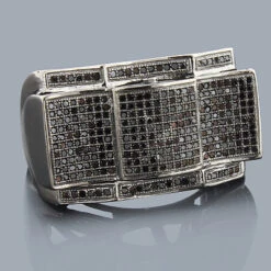 Men's Black Diamond Ring 0.77ct 10K Gold