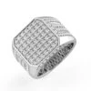 Boxy 4.5 Carat Men's Diamond 14K White Gold Statement Pinky Ring