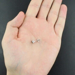 Men's Black Diamond Stud Earring 0.25ct 14K White Gold -H'Hen Sale Store mens black diamond stud earring 025ct 14k gold p 46794back