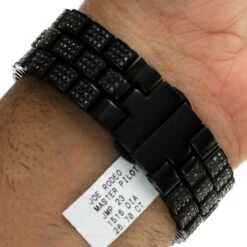 Men's Black Diamonds Watch 26.7ct Joe Rodeo Master Pilot 21 Men's Black Diamonds Watch 26.7ct Joe Rodeo Master Pilot -H'Hen Sale Store mens black diamonds watch 267ct joe rodeo master pilot p 22689 back2