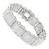 Men's 10K White Gold Pave Diamond Bracelet 5.25ct Bracelet -H'Hen Sale Store mens bracelets 10k gold pave diamond bracelet 525ct wh