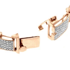 Men's 10K White Gold Pave Diamond Bracelet 4.60ct -H'Hen Sale Store mens bracelets 10k pave diamond bracelet 460ct p 38808 clasp rose