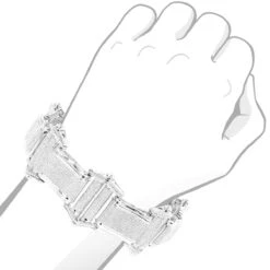 14K White Gold Pave Diamond Bracelet For Men 7.98ct -H'Hen Sale Store mens bracelets 14k gold mens diamond bracelet 798ct p 7077 bodwh