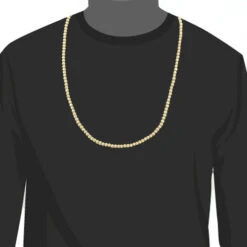 Men's 10K Yellow Gold Ball Moon Cut Chain 5mm 22-30in 10 Men's 10K Yellow Gold Ball Moon Cut Chain 5mm 22-30in -H'Hen Sale Store mens chains yellow gold ball moon cut chain 10k 5mm 22 30in 3