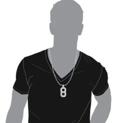 Men's Custom 14K White Gold Large 7 Carat VVS Diamonds Number 8 Pendant -H'Hen Sale Store mens custom pendant jewelry 14k gold large 7 carat vvs diamonds number 8 001288 bodwh