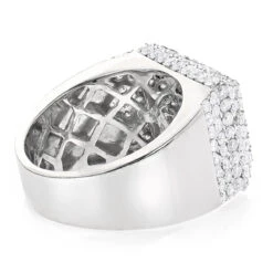 Men's Designer Diamond Ring 4.26ct 14K White Gold -H'Hen Sale Store mens designer diamond ring 426ct 14k p 44411 backwh
