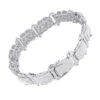Men's Diamond Bracelet 9.66ct Sterling Silver
