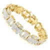 Men's 10K Yellow Gold Diamond Bracelet 3ct