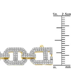 Men's Diamond Bracelet 10K Yellow Gold Mariner Chain Style 3.5 Carats 12 Men's Diamond Bracelet 10K Yellow Gold Mariner Chain Style 3.5 Carats -H'Hen Sale Store mens diamond bracelet solid 10k gold mariner chain style 35 carats 407170 ruler yellow