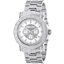 Men's Diamond Chronograph Watch By Luxurman 0.75ct Escalade