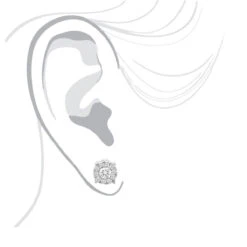 Men's Diamond Cluster Earring 14K Yellow Gold 0.69ct Single Stud 11 Men's Diamond Cluster Earring 14K Yellow Gold 0.69ct Single Stud -H'Hen Sale Store mens diamond cluster earring 14k 069ct single stud bodwh