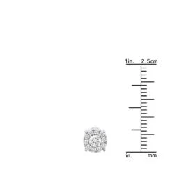 Men's Diamond Cluster Earring 14K Yellow Gold 0.69ct Single Stud 13 Men's Diamond Cluster Earring 14K Yellow Gold 0.69ct Single Stud -H'Hen Sale Store mens diamond cluster earring 14k 069ct single stud rulerwh