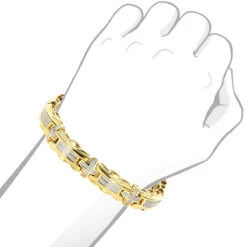 Men's Diamond Cross Bracelet 0.30ct Yellow Gold Plated Silver 8 Men's Diamond Cross Bracelet 0.30ct Yellow Gold Plated Silver -H'Hen Sale Store mens diamond cross bracelet 030ct yellow gold plated silver bod