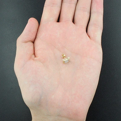 Men's Diamond Earring 0.05ct 10K Yellow Gold 4 Men's Diamond Earring 0.05ct 10K Yellow Gold - Image 2