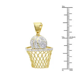 Men's 10K Yellow Gold Real Diamond Basketball Pendant 0.8ct 13 Men's 10K Yellow Gold Real Diamond Basketball Pendant 0.8ct -H'Hen Sale Store mens diamond jewelry solid 10k gold real diamond basketball pendant 0 8ct rulerye