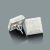 Large Men's Diamond Stud Earrings 0.25ctw Sterling Silver
