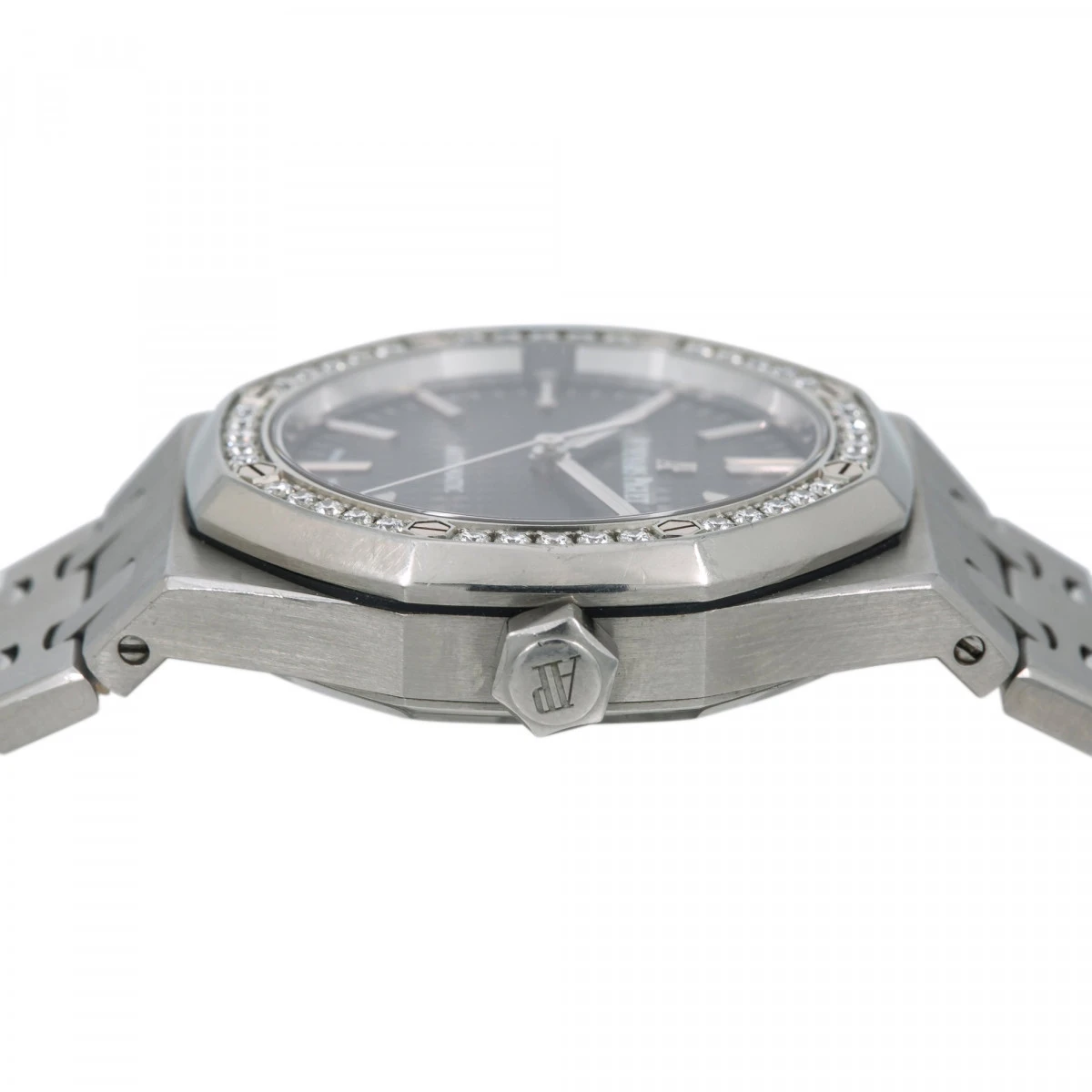 Men's Diamond Watch Audemars Piguet Royal Oak 37mm Black Dial 6 Men's Diamond Watch Audemars Piguet Royal Oak 37mm Black Dial - Image 4