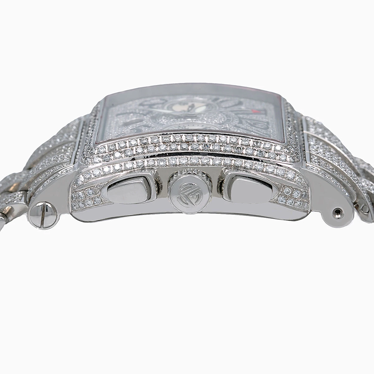 Men's Diamond Watch Franck Muller Conquistador Cortez 18K Gold White Dial 5 Men's Diamond Watch Franck Muller Conquistador Cortez 18K Gold White Dial - Image 3