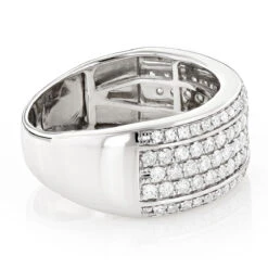 Men's Diamond Wedding Band Designer Ring By Luxurman 1.5ct 14K White Gold 10 Men's Diamond Wedding Band Designer Ring By Luxurman 1.5ct 14K White Gold -H'Hen Sale Store mens diamond wedding band designer ring by luxurman 18ct backwh