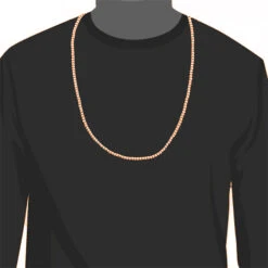 Men's 10K Rose Gold Ball Moon Cut Chain 4mm 10 Men's 10K Rose Gold Ball Moon Cut Chain 4mm -H'Hen Sale Store mens gold chains rose gold ball moon cut chain 10k 4mm 3