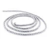 Men's 10K White Gold Ball Moon Cut Chain 4mm