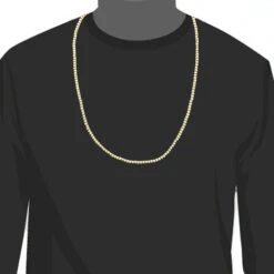 Men's 10K Yellow Gold Ball Moon Cut Chain 4mm 10 Men's 10K Yellow Gold Ball Moon Cut Chain 4mm -H'Hen Sale Store mens gold chains yellow gold ball moon cut chain 10k 4 mm 3