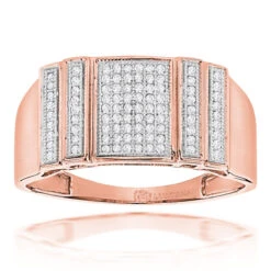 Men's Pave Diamond Ring 0.3ct Solid 10K White Gold 9 Men's Pave Diamond Ring 0.3ct Solid 10K White Gold -H'Hen Sale Store mens pave diamond ring 032ct solid gold p 41762 ro