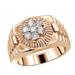 14K White Gold Rolex Style Men's Diamond Ring .95ct 10 14K White Gold Rolex Style Men's Diamond Ring .95ct -H'Hen Sale Store mens rings 14k gold rolex style mens diamond ring 95ct p 6440 ro