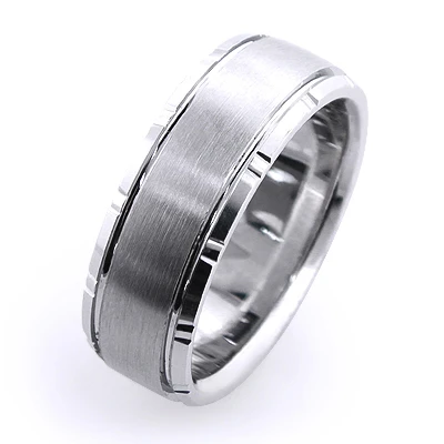 Men's Solid Platinum Wedding Band 4 Men's Solid Platinum Wedding Band - Image 2