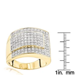 Men's Two Carat Diamond 14K White Gold Ring By Luxurman Gold 13 Men's Two Carat Diamond 14K White Gold Ring By Luxurman Gold -H'Hen Sale Store mens two carat diamond gold ring by luxurman 14k rulerye