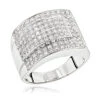 Men's Two Carat Diamond 14K White Gold Ring By Luxurman Gold