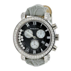 Men's VS Diamond Benny And Co Watch Collection 3.5ct Grey Swiss Chronograph