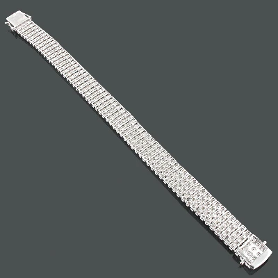 Men's White And Black Diamond Bracelet 0.90ct Sterling Silver 4 Men's White And Black Diamond Bracelet 0.90ct Sterling Silver - Image 2