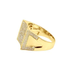Men's 10K White Gold Diamond Ring 1.26ct Gold -H'Hen Sale Store mens yellow gold diamond ring 126ct 10k gold backye 20191215