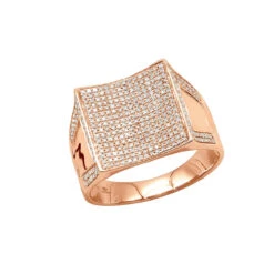 Men's 10K White Gold Diamond Ring 1.26ct Gold -H'Hen Sale Store mens yellow gold diamond ring 126ct 10k gold ro 20191215