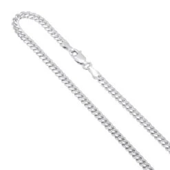 Men's Miami 14K White Gold Cuban Link Curb Chain 2.5mm 22-40in