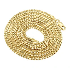 Miami 14K Yellow Gold Cuban Link Curb Chain For Men 2.5mm 22-40in -H'Hen Sale Store miami yellow gold cuban link curb chain 14k 25mm 22 40in backye