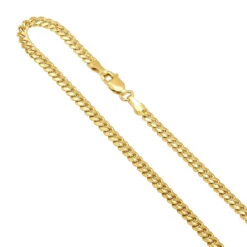 Miami 14K Yellow Gold Cuban Link Curb Chain For Men 2.5mm 22-40in