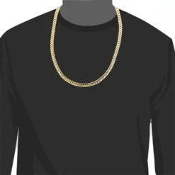 Men's Miami 14K Yellow Gold Cuban Link Chain By Luxurman 8mm 22-40in -H'Hen Sale Store miami yellow gold cuban link curb chain 14k 8mm 22 40in 3